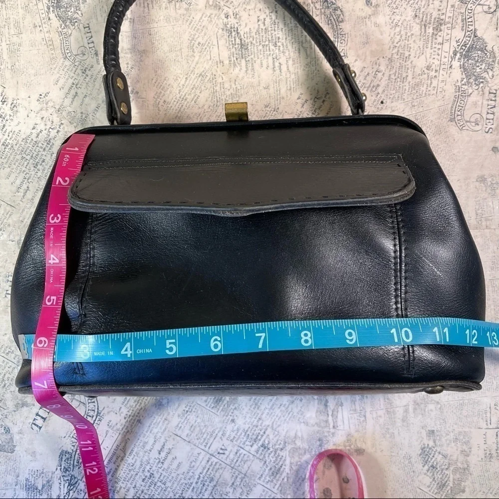 Vintage Ronay for Joseph Magnin Store Handbag Leather Purse Retro Structured Bag